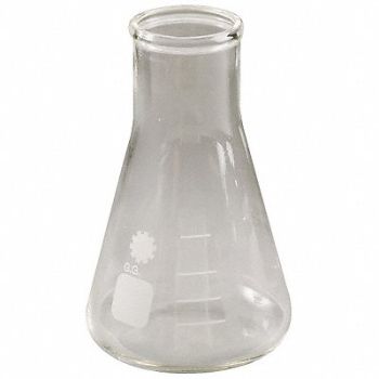 LAB SAFETY SUPPLY Flask Erlenmeyer Glass 250mL PK12, 5YHN3