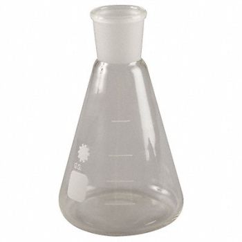 LAB SAFETY SUPPLY Flask Erlenmeyer Glass 500mL PK6, 5YHR6