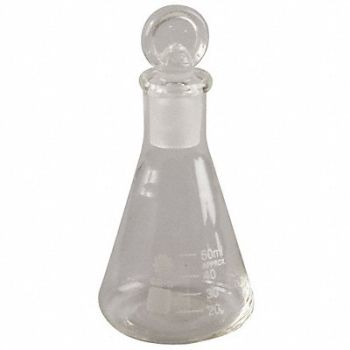 LAB SAFETY SUPPLY Flask Erlenmeyer Glass 500mL PK6, 5YHT0