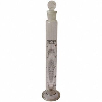 LAB SAFETY SUPPLY Graduated Cylinder 50mL Glass PK12, 5YHY8