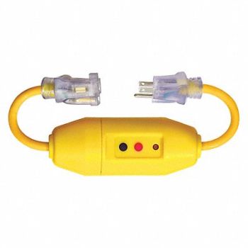 POWER FIRST Line Cord GFCI 2ft 15A Yel 120V, 5YL47