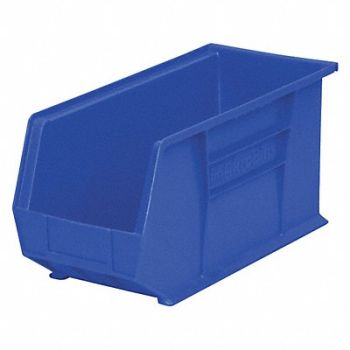 AKRO-MILS F8694 Hang and Stack Bin Blue Plastic 9 in, 5YM91