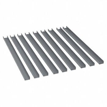 AKRO-MILS Bin Rail Accessory Kit Gray Steel, 5YM97