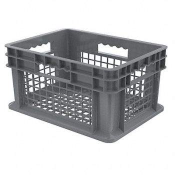 AKRO-MILS G6565 Straight Wall Ctr Gray Vented IndGrdPoly, 5YN05