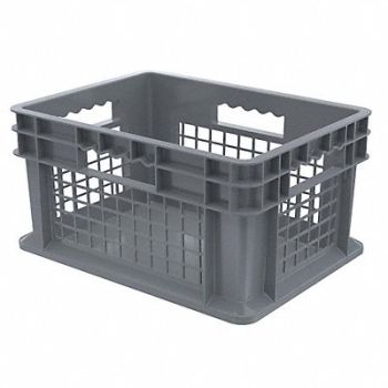 AKRO-MILS G6566 Straight Wall Ctr Gray Vented IndGrdPoly, 5YN06