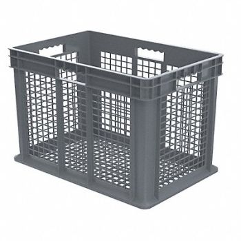AKRO-MILS G6574 Straight Wall Ctr Gray Vented IndGrdPoly, 5YN10