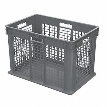 AKRO-MILS G6572 Straight Wall Ctr Gray Vented IndGrdPoly, 5YN12