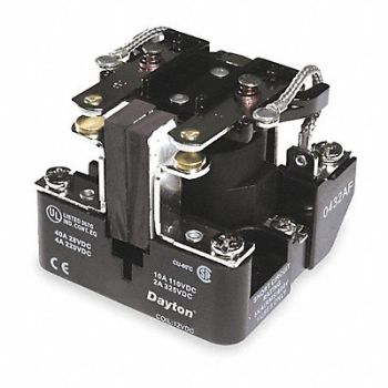 DAYTON H8152 Open Power Relay 8 Pin 24VDC DPDT, 5Z548