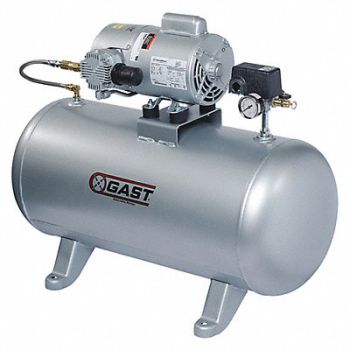 GAST Piston Air Compressor 0.5 hp Horizontal, 33K790