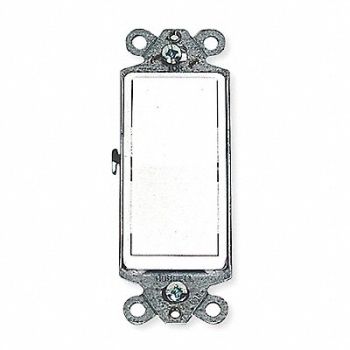 HUBBELL Wall Swtch 1-Pole 120/277V 20A Wht Rockr, 5Z788