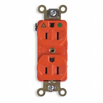 HUBBELL Receptacle Duplex 20A 5-20R 125V Ivory, 3D406