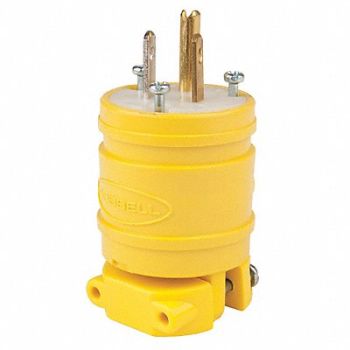 HUBBELL Dust Tight Plug 5-15P 15A 125V, 5Z867