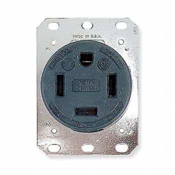 HUBBELL Receptacle Blk 125/250V AC 60 A 14-60R, 5Z887