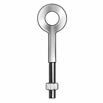 KEN FORGING Machinery Eye Bolt Shank D 1/4 in, 3XRZ6