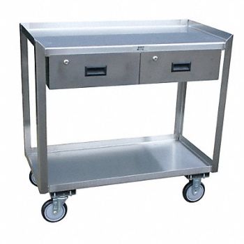 JAMCO Mobile Workstation SS 36 L 18 W 2 Shelf, 5ZGK1