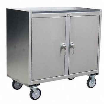 JAMCO Mobile Cabinet Workbench SS 37 W 21 D, 5ZGK2