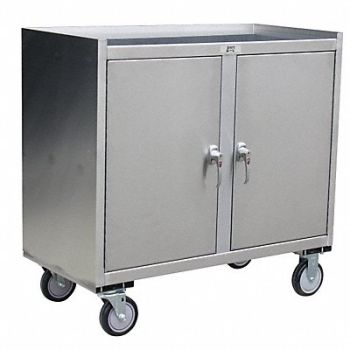 JAMCO Mobile Cabinet Workbench SS 37 W 21 D, 5ZGK4