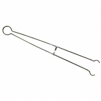 GRAINGER APPROVED Julian Tongs 18 In Nickel Plated Steel, 5ZPV2