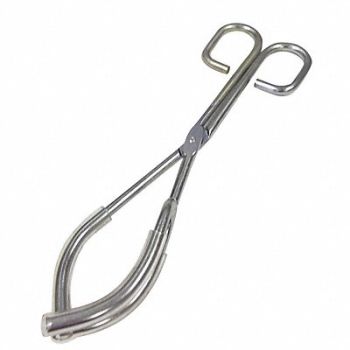 GRAINGER APPROVED Coated Beaker Tongs Nickel Plated Steel, 5ZPV6