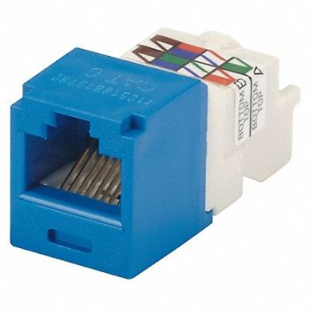 PANDUIT Jack Mini Com Cat 6 Blue, 5ZVX0