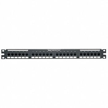 PANDUIT Patch Panel Cat 6 Rack Mt 24 Port, 5ZVX6