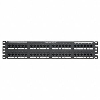 PANDUIT Patch Panel Cat 6 Rack Mt 48 Port, 5ZVX8