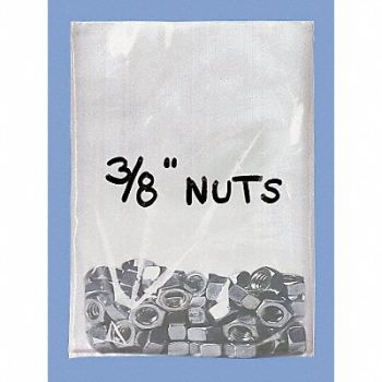 GRAINGER APPROVED Open End Poly Bag Flat PK500, 5ZW16