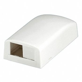 PANDUIT Surface Mount Box Mini Com 2Port White, 5ZWA2