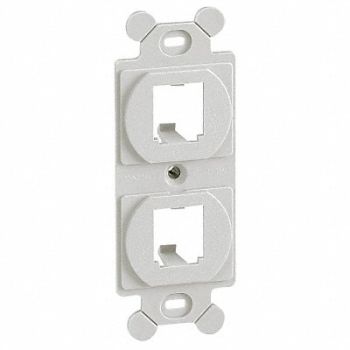 PANDUIT 106 Module Frame Mini Com 2 Port White, 5ZWA9