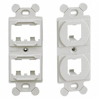 PANDUIT 106 Module Frame Mini Com 4 Port Ivory, 5ZWC1