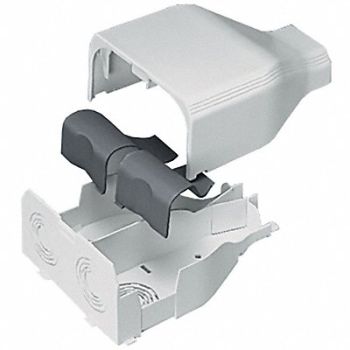 PANDUIT Entrance End Off White PVC Ends, 5ZWY7