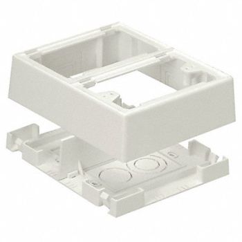 PANDUIT Fast-Snap Box Off White PVC Boxes, 5ZWZ5