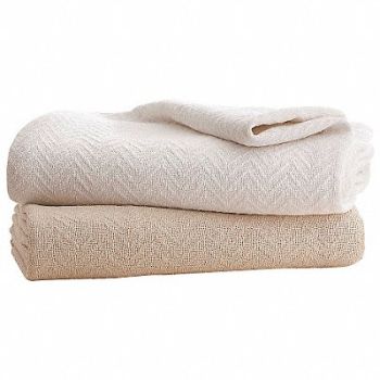 GRAND PATRICIAN Blanket King 108x90 in Natural PK2, 5ZXX7