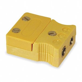 TEMPCO Thermocouple Jack K Yllw QD Glss Filled, 5ZY34