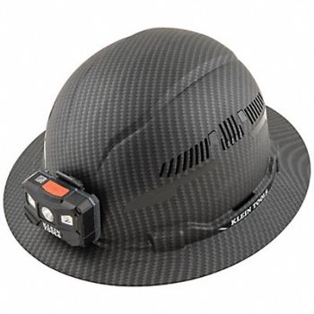 KLEIN TOOLS Hard Hat Class C w/Lamp, 807GY3