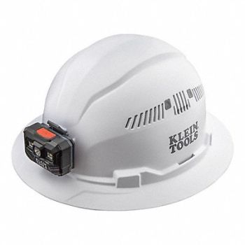KLEIN TOOLS Hard Hat Vented Brim w/Headlamp, 807GZ1