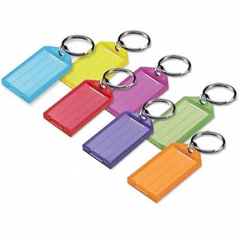 LUCKY LINE PRODUCTS ID Key Tags with Flap Assorted PK10, 3HJU7