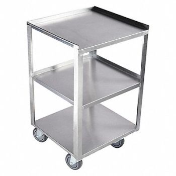 GRAINGER APPROVED Utility Cart Assembled SS Silver, 60EF18