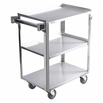 GRAINGER APPROVED Utility Cart Assembled SS Silver, 60EF13