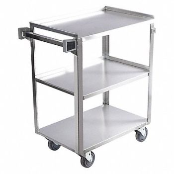 GRAINGER APPROVED Utility Cart Assembled SS Silver, 60EF15