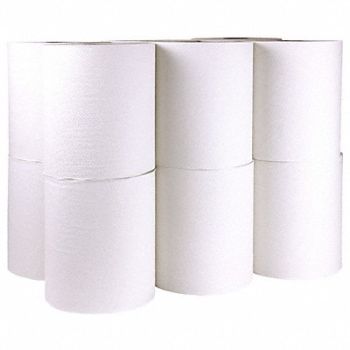 TOUGH GUY Paper Towel Roll Hardwound White PK12, 60FG12
