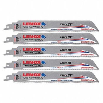 LENOX Reciprocating Saw Blade 9 L Blade PK5, 60GH31