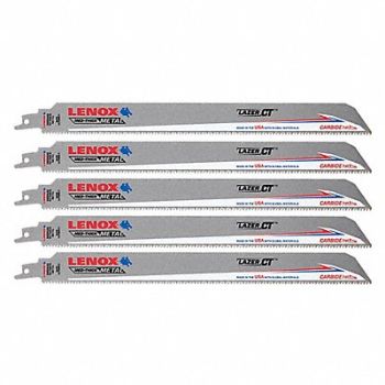 LENOX Reciprocating Saw Blade 12 L Blade PK5, 60GH32