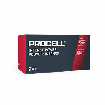 DURACELL PROCELL Battery 9V Battery Size PK12, 60GV43