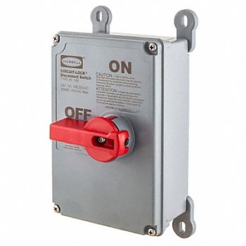 HUBBELL DisconnectSwitch NonFuse 30A NonMetal, 60HJ48