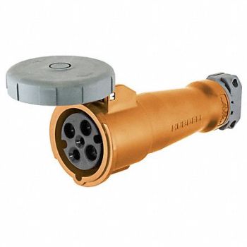 HUBBELL WT Pn Slv Connctr 20 A IEC Orange 3Pl, 6C151