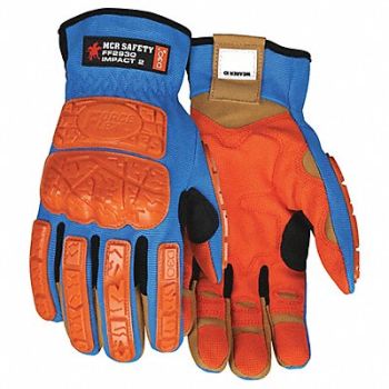 MCR SAFETY Impact Resistant Glove XL Full Finger PR, 60HN52