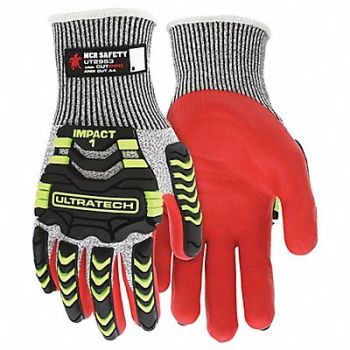 MCR SAFETY Coated Gloves 2XL knit Cuff PR, 60HP15