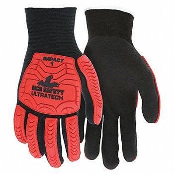 MCR SAFETY Coated Gloves L knit Cuff PK12, 60HP16