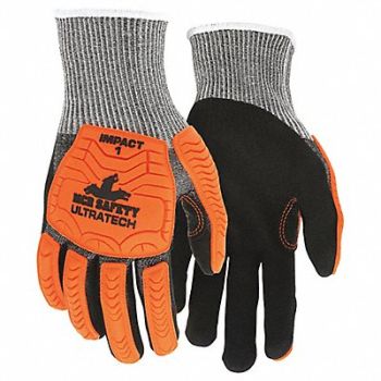 MCR SAFETY Coated Gloves 2XL knit Cuff PK12, 60HP30